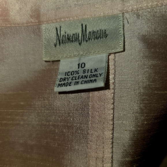 Neiman Marcus 2 Pc Pink Silk Pajama Set Sz 10 - Picture 2 of 5